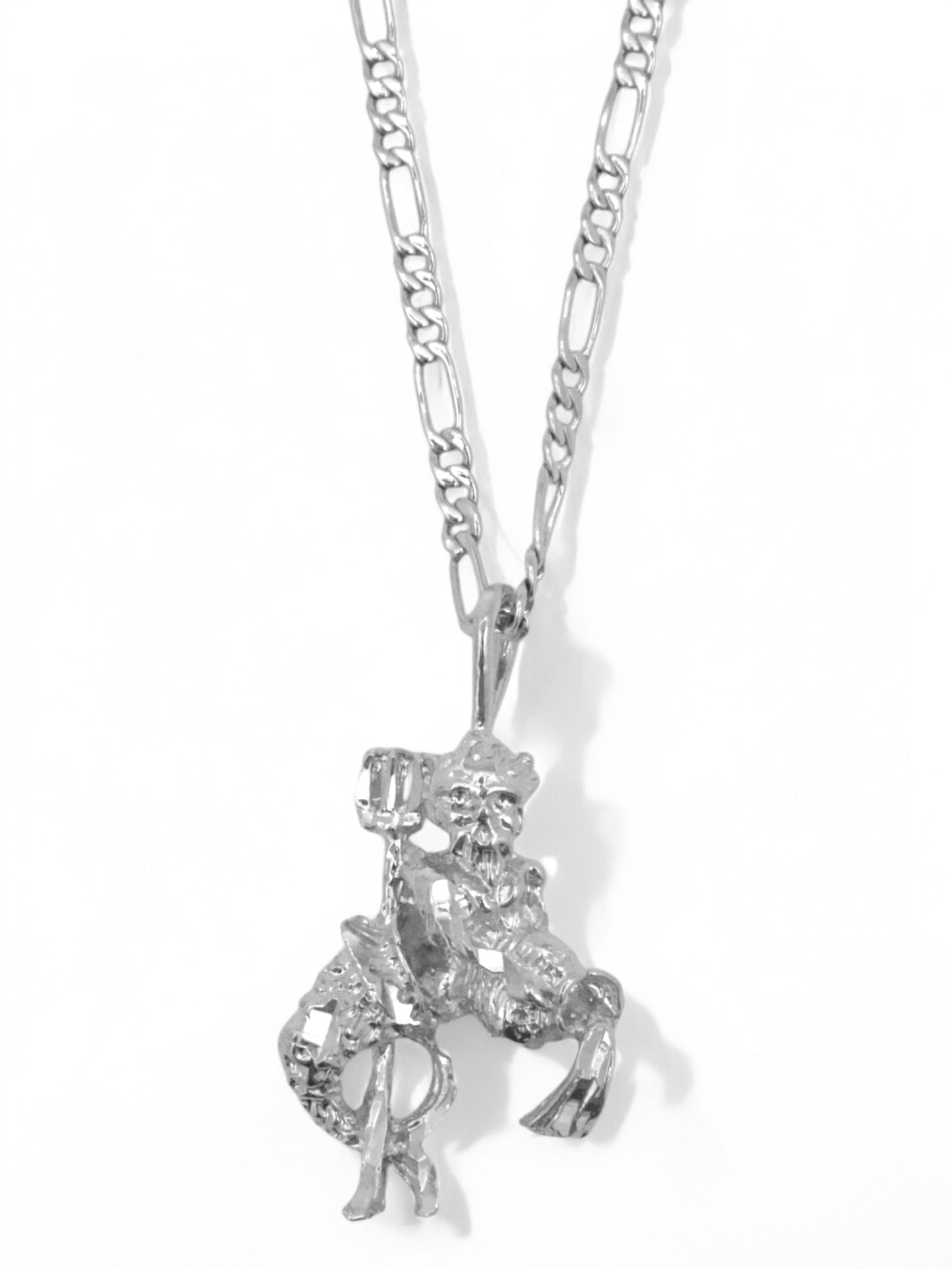 SPARROW unisex Aquarius zodiac charm pendant necklace, small astrology charm for men and women, minimalist zodiac jewelry, trendy Aquarius jewelry gift, gold and silver astrology necklace