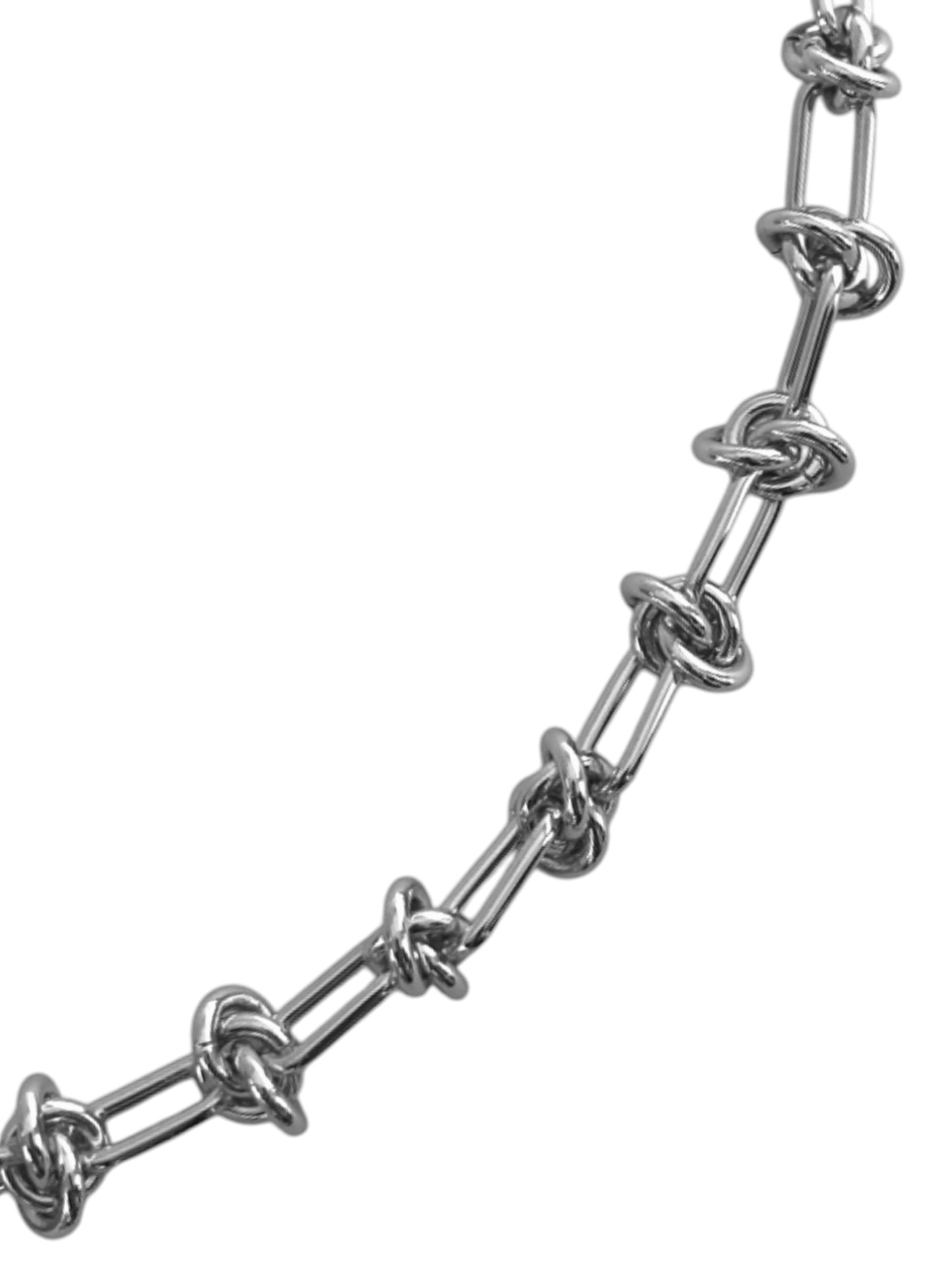 SPARROW 24K gold-plated brass bracelet, knot design chain links, unisex edgy fashion jewelry, punk gothic alternative bracelet, bold accessory for men, gold bracelet for men