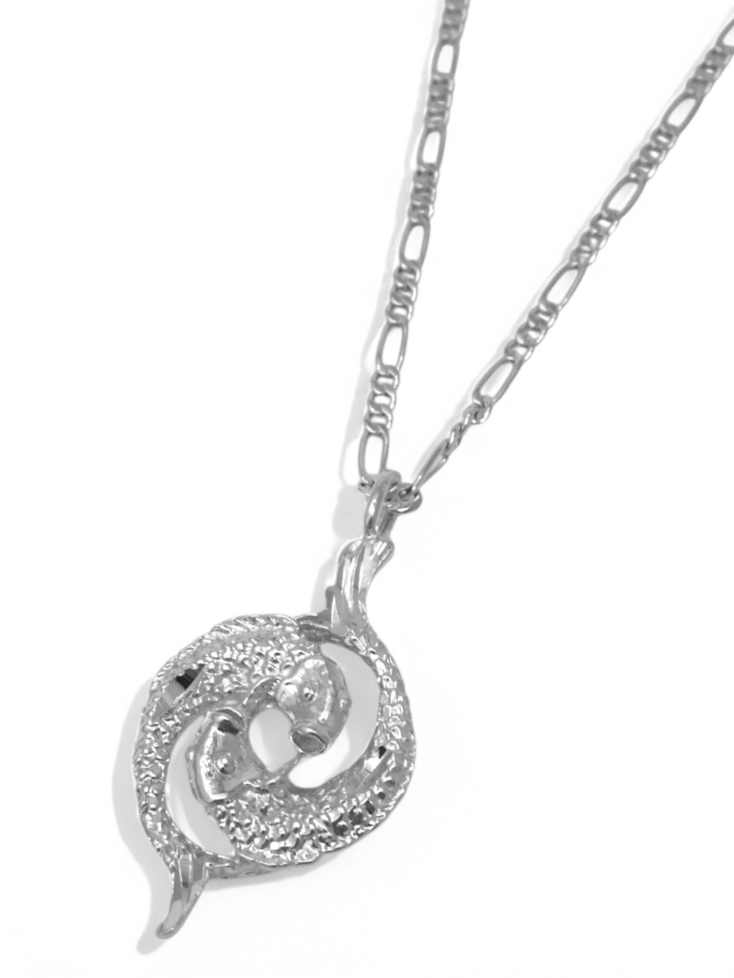 SPARROW unisex Pisces zodiac charm pendant necklace, small astrology charm for men and women, minimalist Pisces jewelry, trendy zodiac necklace gift, gold and silver astrology jewelry