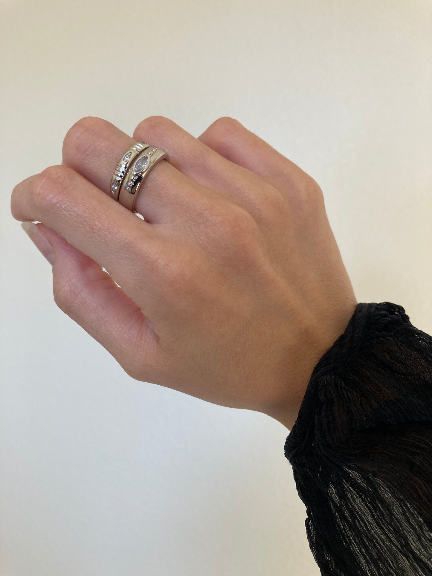 Evil eye ring, stackable ring, layered ring, unisex ring, gold ring, pinky ring, statement ring, stacking bands, cubic zirconia ring, boho jewelry, festival jewelry, gothic jewelry, punk jewelry, alternative jewelry, bohemian ring, fashion ring