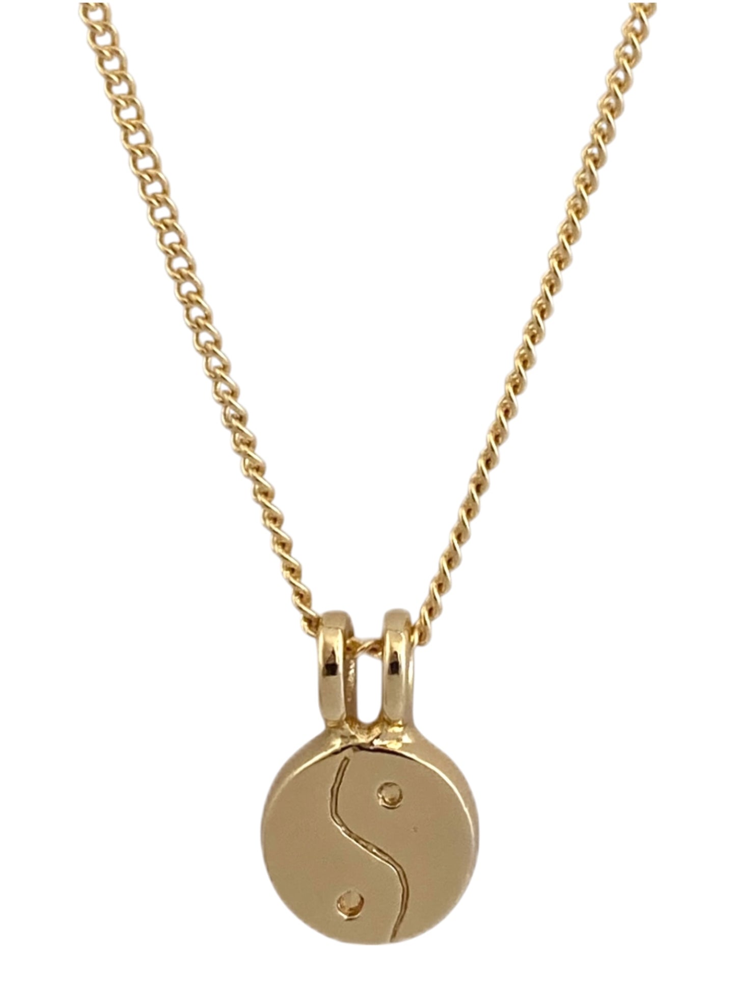 SPARROW small peace charm pendant on a dainty chain, minimalist unisex necklace, simple and elegant design, perfect for layering or stacking, trendy jewelry for men and women