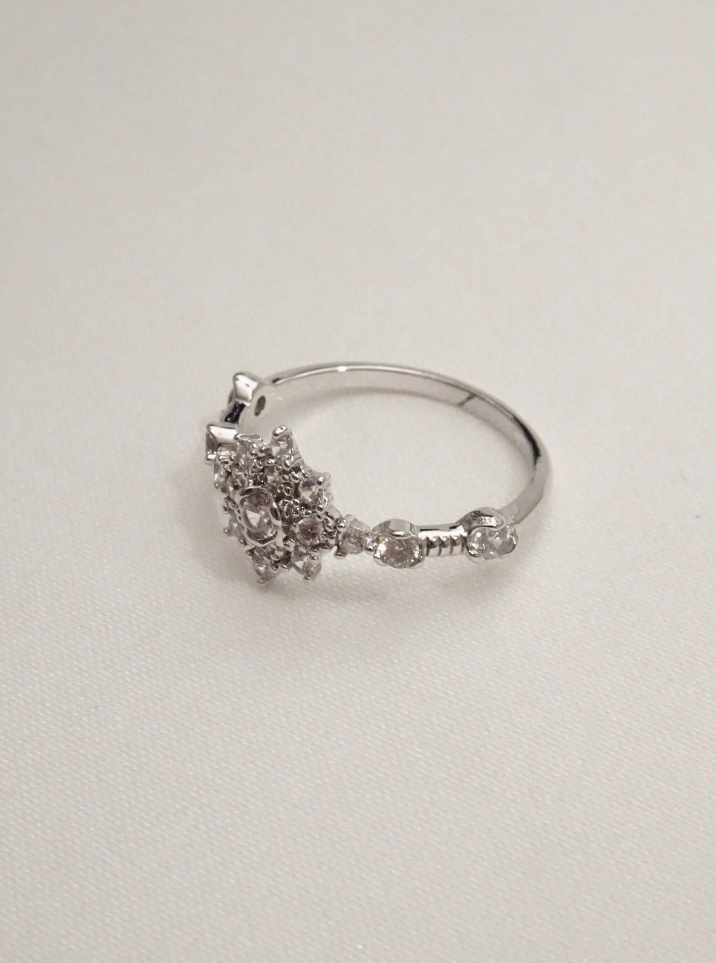 SPARROW dainty CZ ring for women, minimalist stackable band, trendy layering jewelry, perfect gift for her—birthday, anniversary, Christmas, Valentine’s Day
