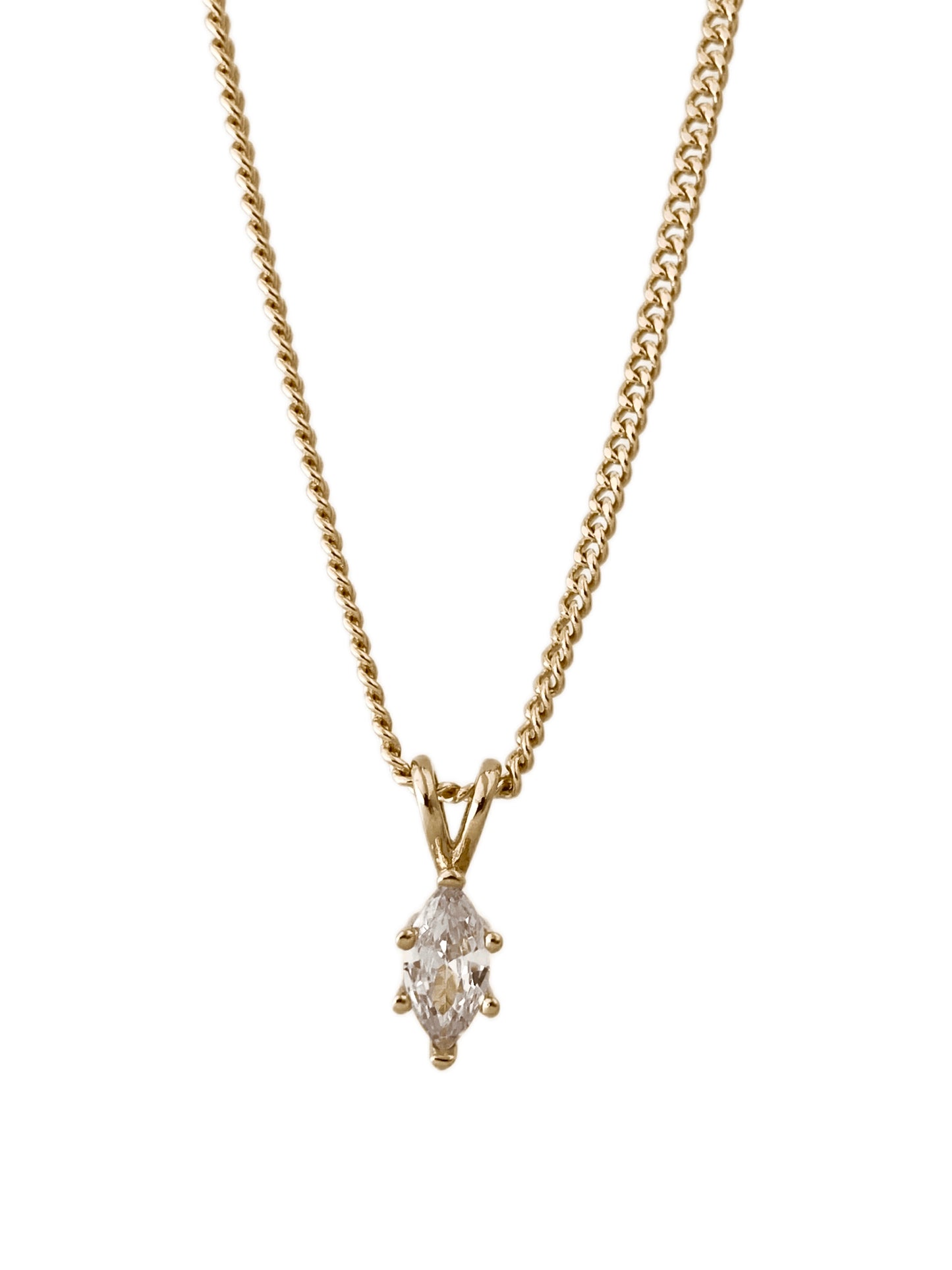 SPARROW dainty cubic zircon pendant necklace on delicate chain, perfect for layering and stacking, Gold Jewelry, Silver Jewelry, Fashion Jewelry, Gifts for Her Birthday, Minimalist Jewelry