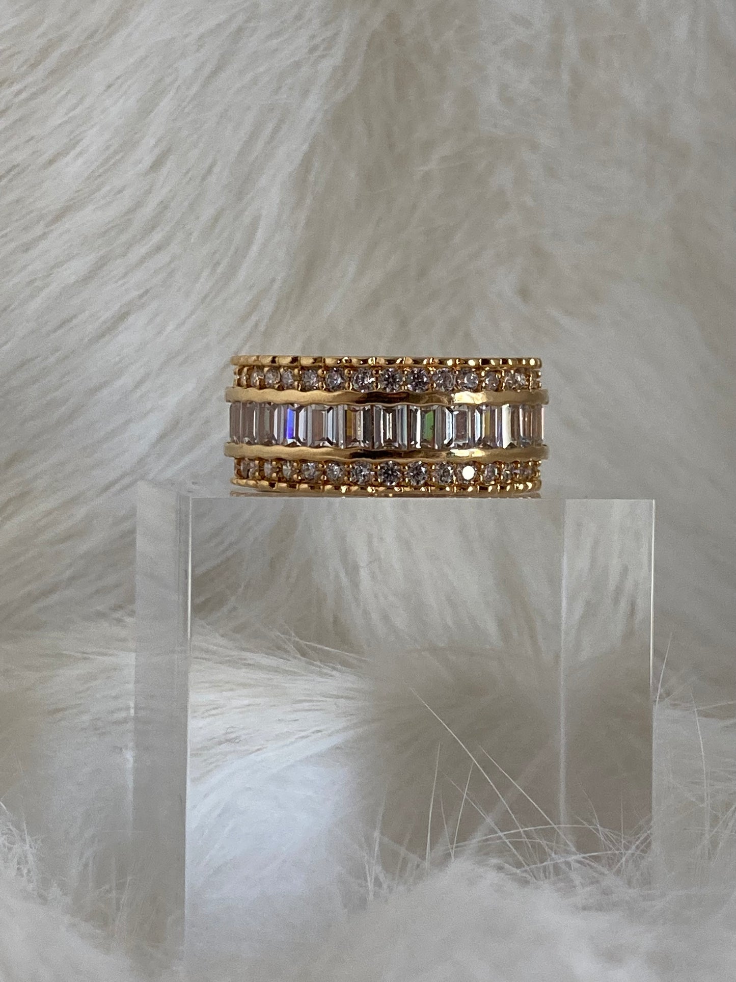 Child of Wild The Rita Ring, SPARROW The Rita Ring, Statement ring, cocktail ring, luxury ring, cubic zirconia ring, fashion ring, gold ring, silver ring, eternity ring, stackable ring, pinky ring, gift for her, birthday gift, anniversary gift, boho ring, vintage ring