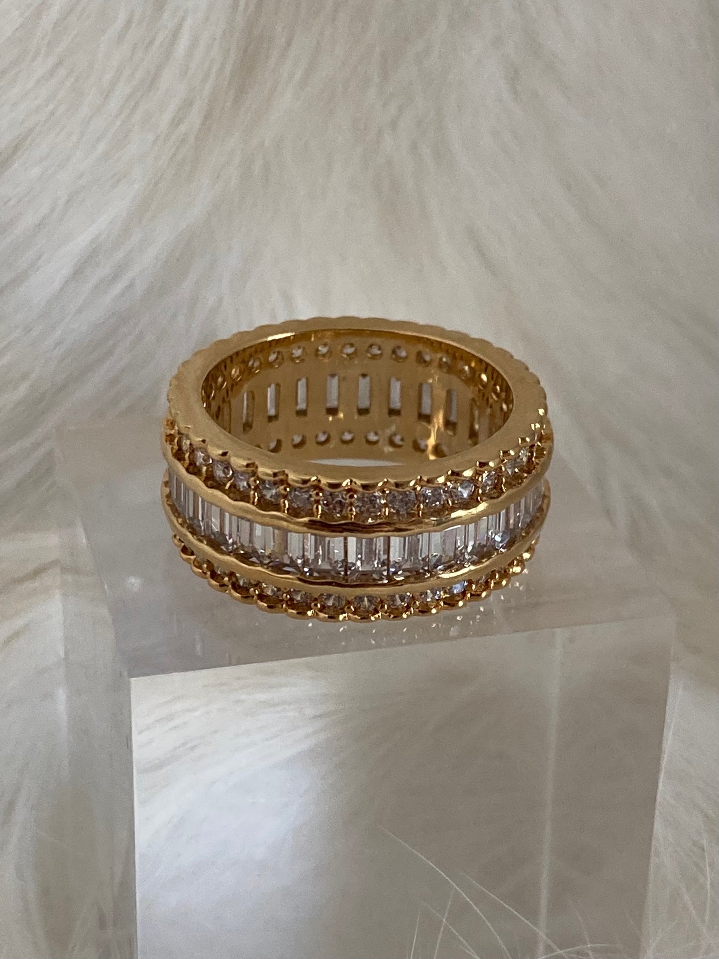 Child of Wild The Rita Ring, SPARROW The Rita Ring, Statement ring, cocktail ring, luxury ring, cubic zirconia ring, fashion ring, gold ring, silver ring, eternity ring, stackable ring, pinky ring, gift for her, birthday gift, anniversary gift, boho ring, vintage ring