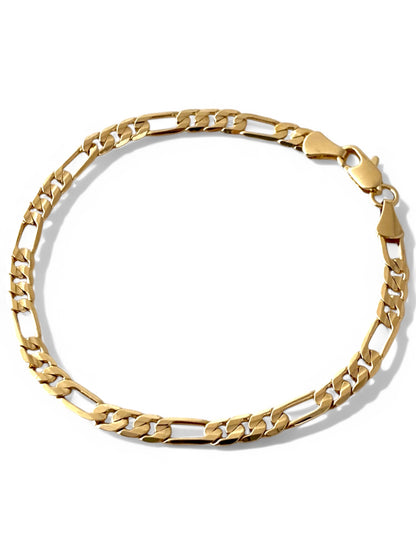 SPARROW unisex layering bracelet, simple stackable chain, minimalist jewelry, everyday wear, trendy, classic style, versatile accessory, bracelet for men & women, child of wild figaro chain bracelet gold