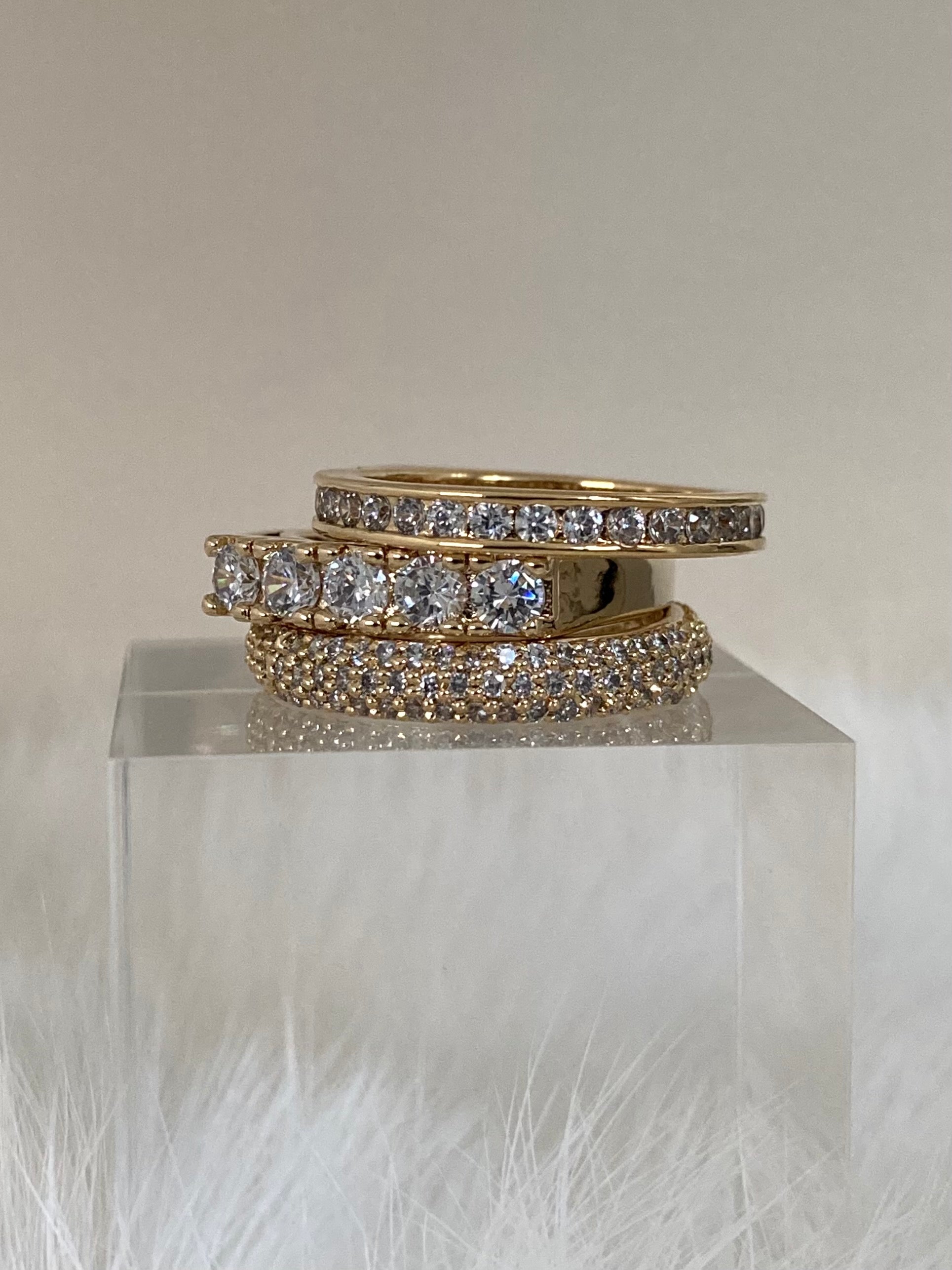 SPARROW micro pave infinity ring with CZ stones, dainty stackable ring for layering. Trendy minimalist jewelry, elegant statement ring, gifts for her, fashion jewelry.