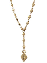 Load image into Gallery viewer, Lariate necklace, lariat necklace gold, larlat necklace layering, rosary necklace, rosary necklace men, rosary necklace gold, layering necklaces, Vanessa Mooney amparo necklace gold, Vanessa Mooney Rosary 
