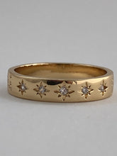 Load image into Gallery viewer, Starburst ring, starburst ring band, starburst ring stack, Stellium ring, gold star ring, star ring, silver star ring, gold thumb ring, gold band ring, simple rings, casual rings, everyday ring, star ring, child of wild stellium ring
