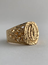 Load image into Gallery viewer, Mary ring gold, virgin mary ring, virgin mary ring gold, virgin mary ring, virgin mary ring men, gold rings virgin mary, the virgin mary ring, rings virgin mary, virgen de Guadalupe rings, la virgen de Guadalupe rings, men rings gold, gold rings for men
