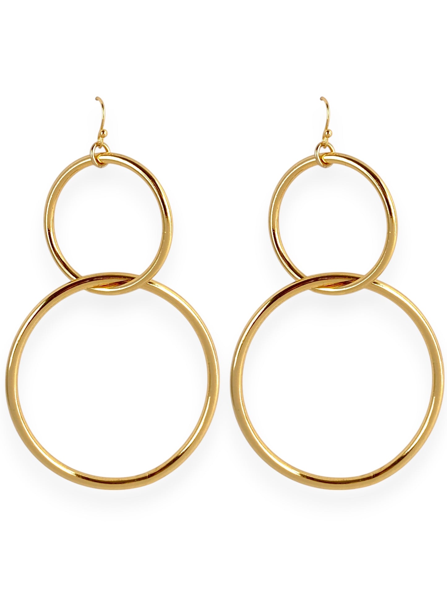 SPARROW everyday interlocking loop hoop earrings, minimalist gold jewelry for women, versatile fashion accessories, perfect for daily wear, simple yet elegant hoop earrings for all occasions