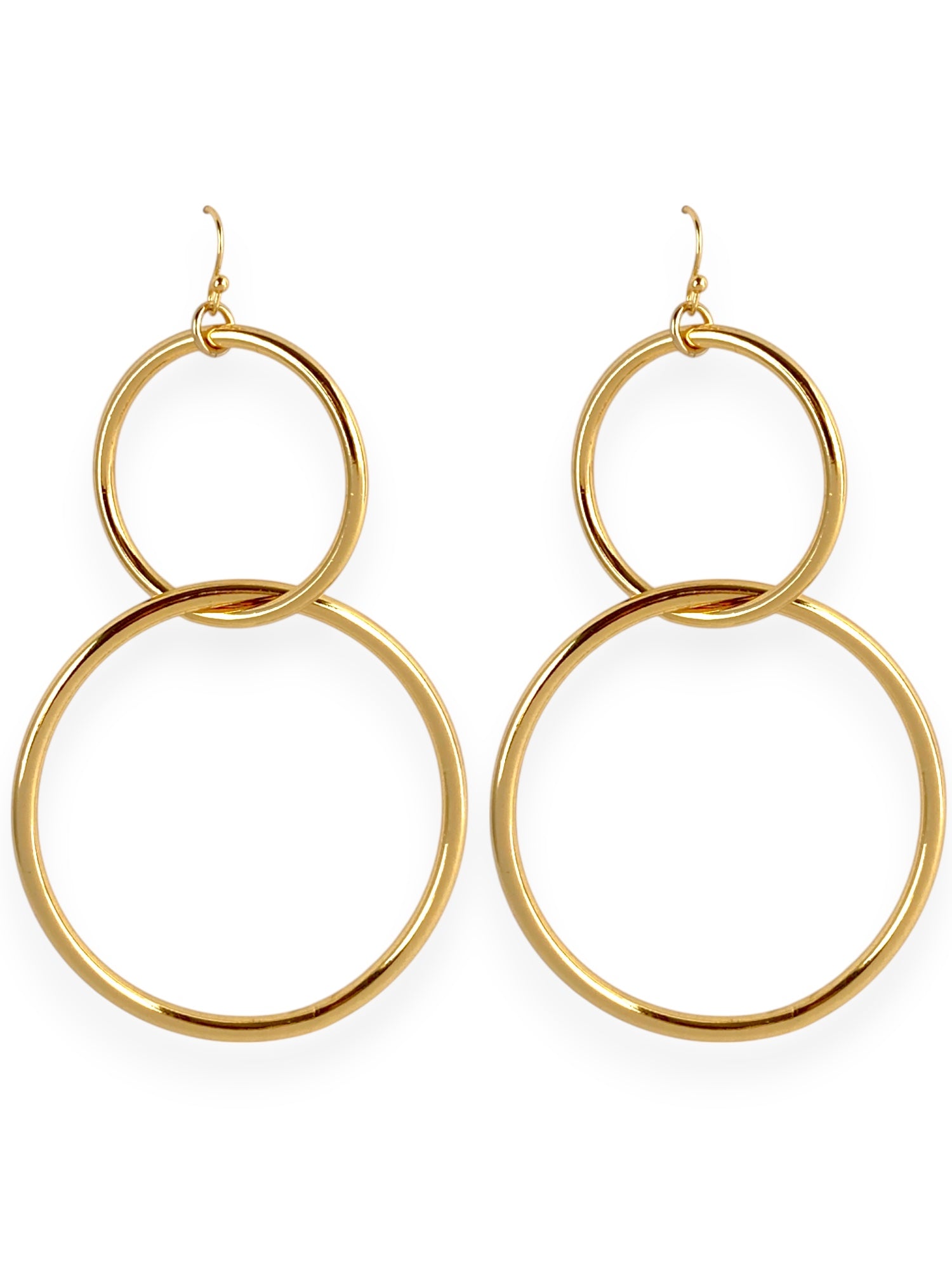 SPARROW everyday interlocking loop hoop earrings, minimalist gold jewelry for women, versatile fashion accessories, perfect for daily wear, simple yet elegant hoop earrings for all occasions