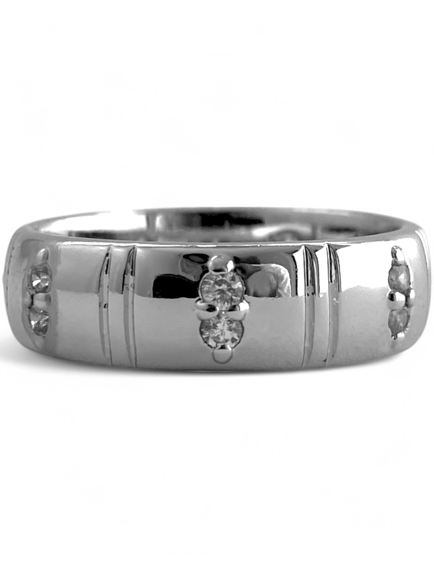 SPARROW Soprano band ring with CZ stones, unisex stackable layering ring for everyday wear. Trendy minimalist jewelry, statement fashion ring, perfect gift for him & her, Child of Wild Soprano Ring 
