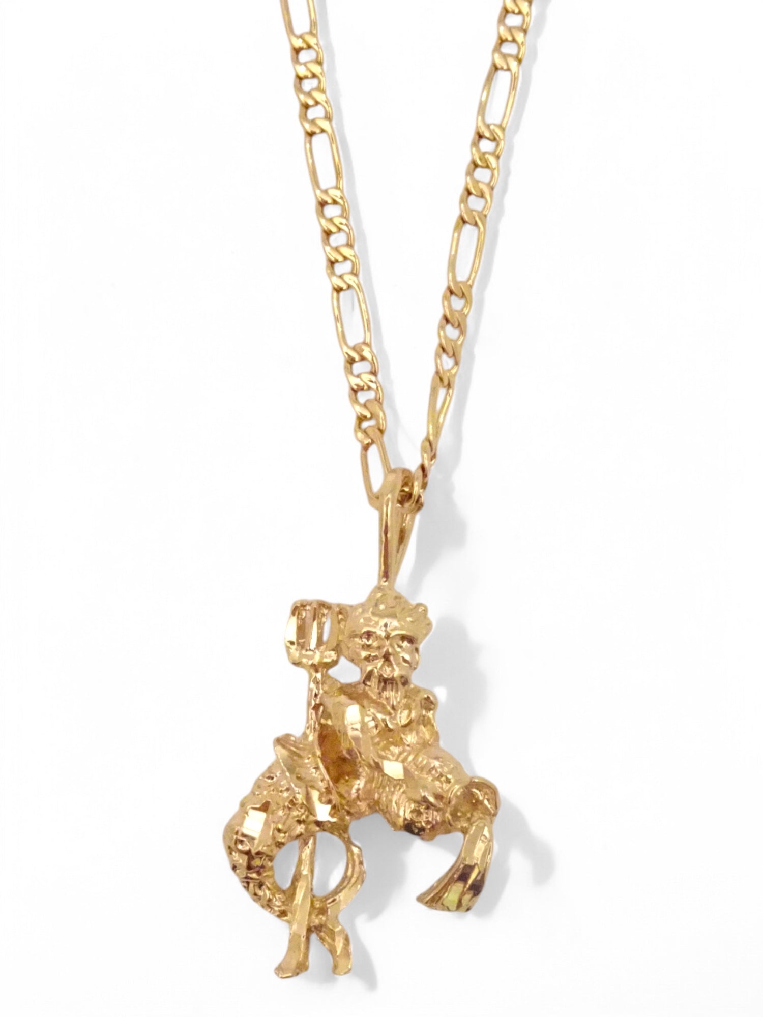 SPARROW unisex Aquarius zodiac charm pendant necklace, small astrology charm for men and women, minimalist zodiac jewelry, trendy Aquarius jewelry gift, gold and silver astrology necklace