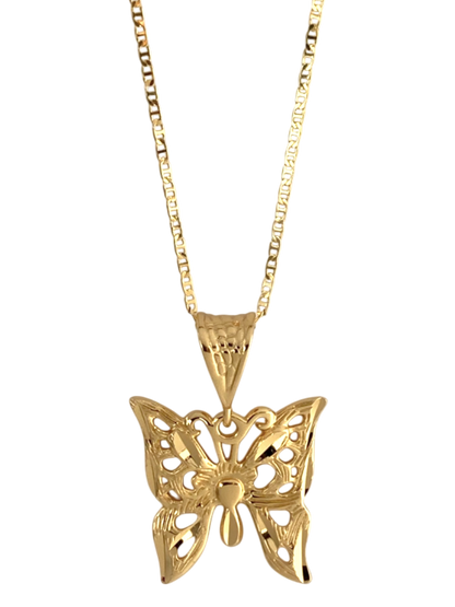 SPARROW butterfly charm pendant necklace, bold and whimsical design, statement jewelry for layering, Gifts for Her Birthday, Anniversary, Valentine's Day, Gold Jewelry, Silver Jewelry, Jewelry for Women, Trendy Jewelry
