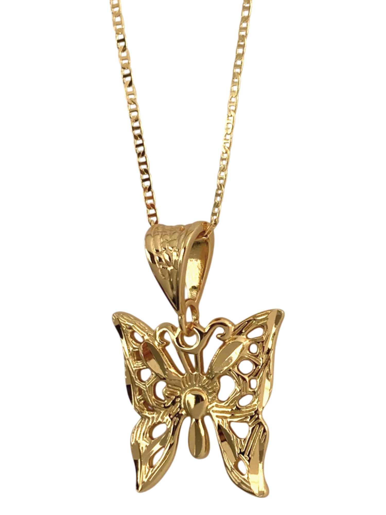 SPARROW butterfly charm pendant necklace, bold and whimsical design, statement jewelry for layering, Gifts for Her Birthday, Anniversary, Valentine's Day, Gold Jewelry, Silver Jewelry, Jewelry for Women, Trendy Jewelry