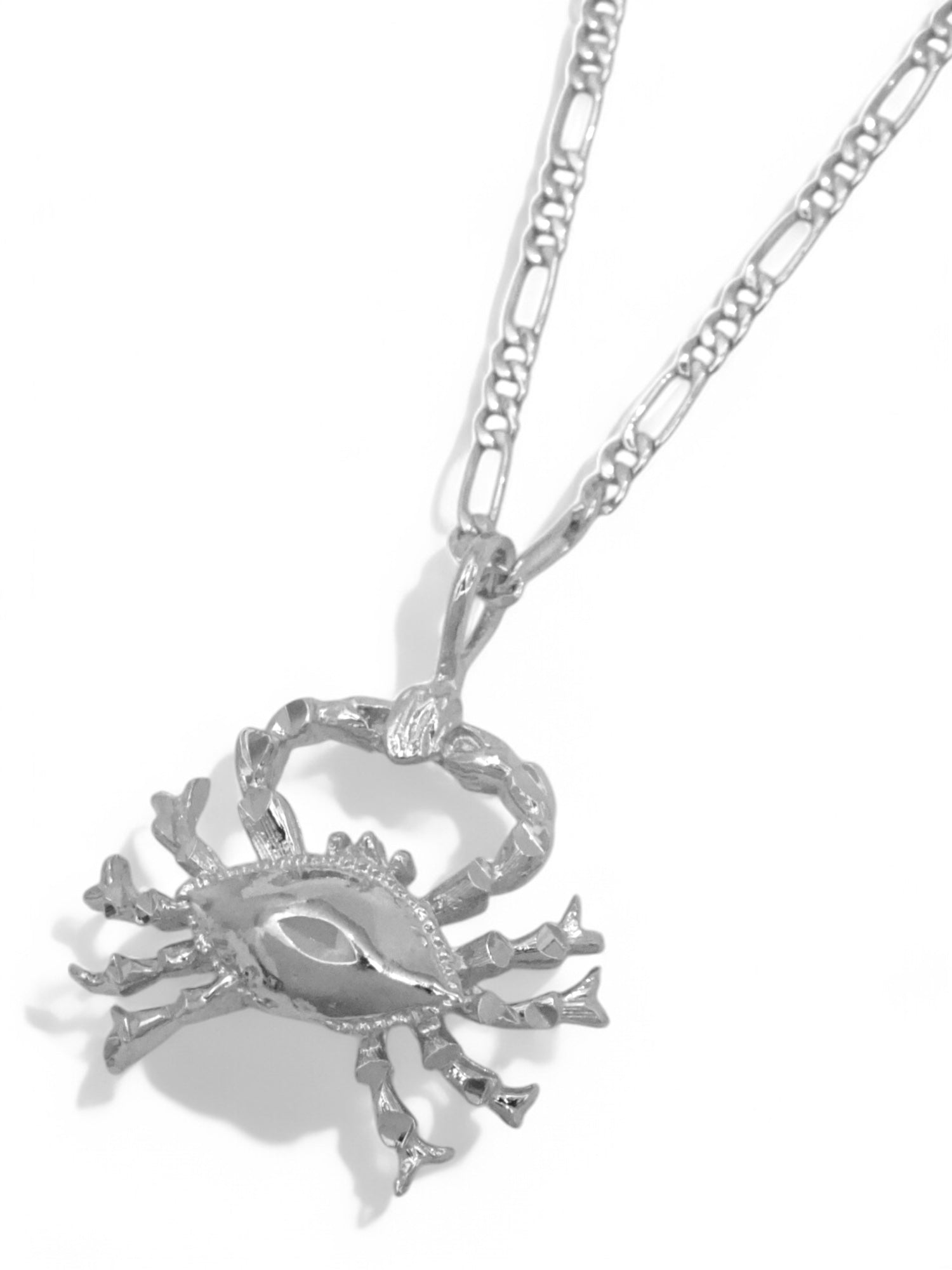 SPARROW unisex Cancer zodiac charm pendant necklace, small astrology charm for men and women, minimalist zodiac jewelry, trendy Cancer jewelry gift, gold and silver astrology necklace
