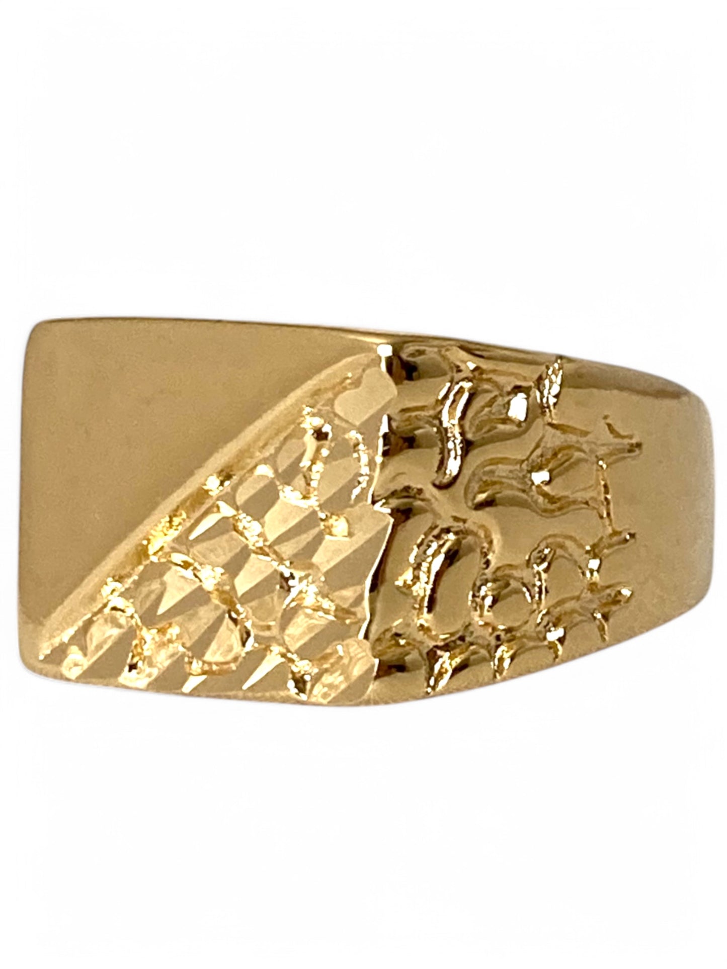 SPARROW men's rings, unisex bold statement ring with nugget texture, men's jewelry, edgy fashion ring, unique accessory for men and women, statement jewelry, Child of Wild Catacomb Ring