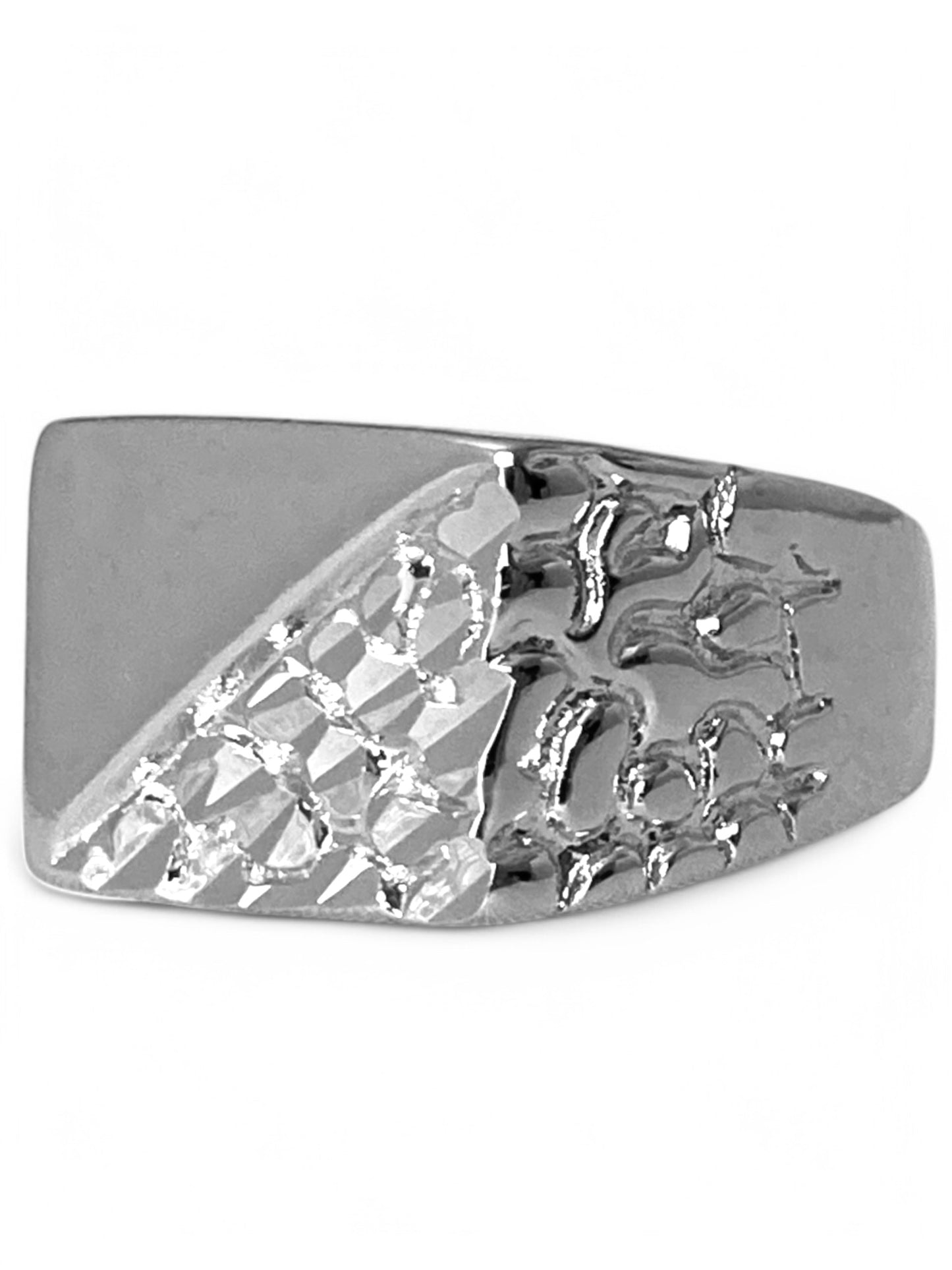 SPARROW men's rings, unisex bold statement ring with nugget texture, men's jewelry, edgy fashion ring, unique accessory for men and women, statement jewelry, Child of Wild Catacomb Ring