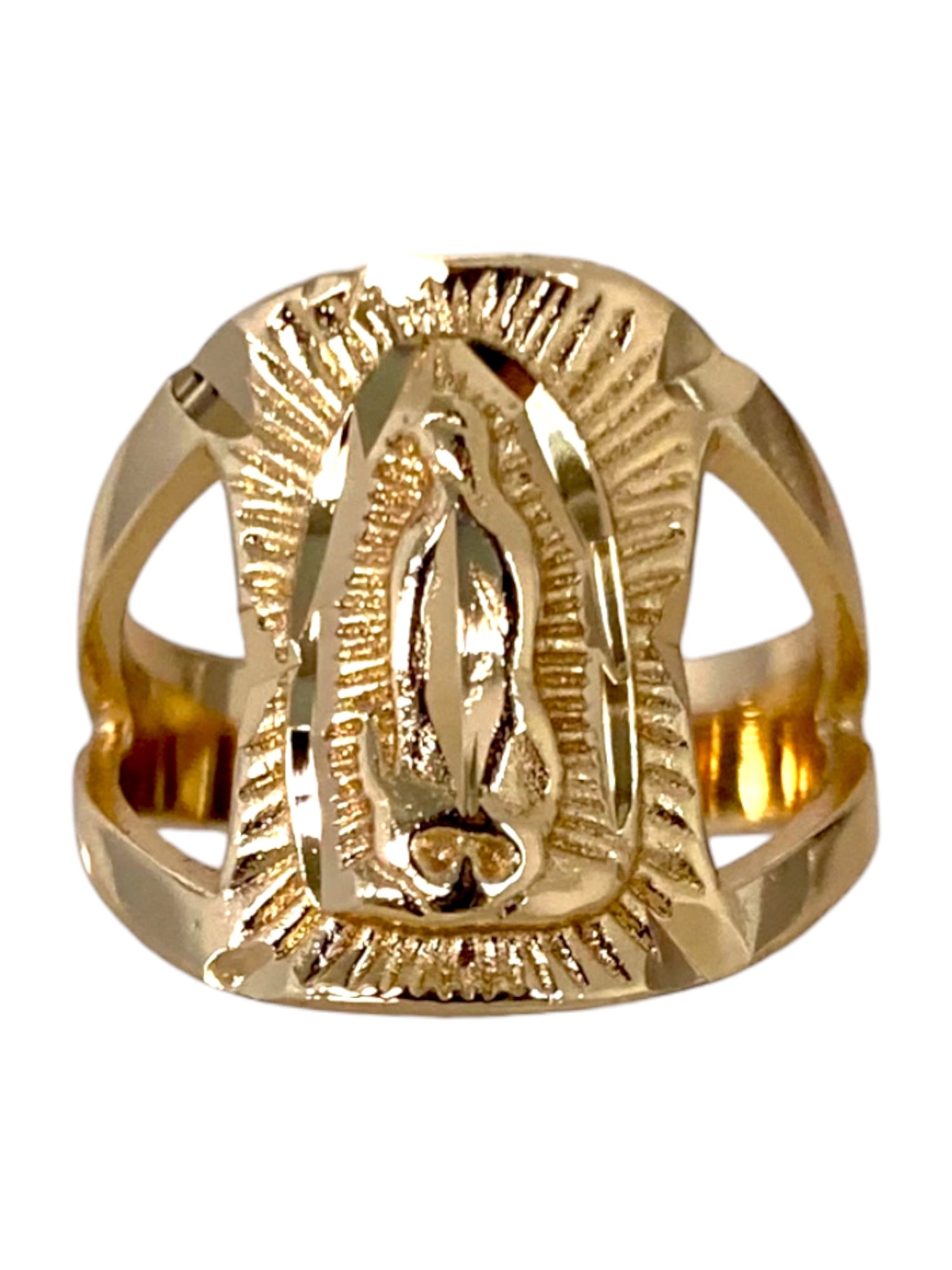 SPARROW unisex bold statement ring with Virgin Mary design, religious jewelry, trendy men’s jewelry, men’s fashion jewelry, men’s statement ring, men’s ring, Child of Wild The Mother Mary Ring