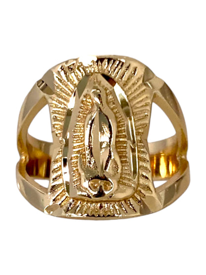 SPARROW unisex bold statement ring with Virgin Mary design, religious jewelry, trendy men’s jewelry, men’s fashion jewelry, men’s statement ring, men’s ring, Child of Wild The Mother Mary Ring