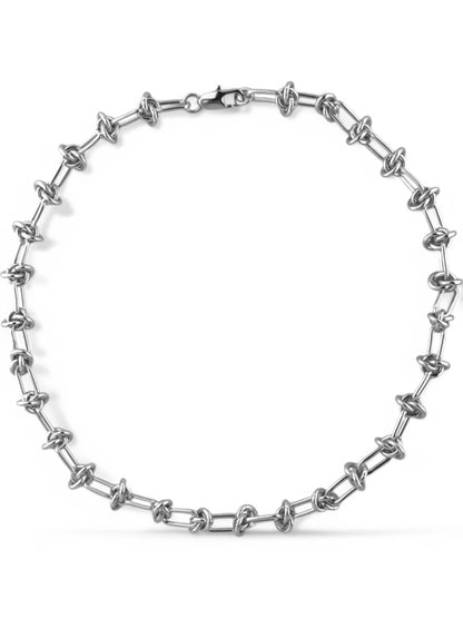 SPARROW unisex metal chain necklace, great for layering or stacking, unique knot link design, Gothic Jewelry, Men's Fashion Jewelry, Men's Necklaces, Trendy Jewelry, Gold Jewelry, Silver Jewelry