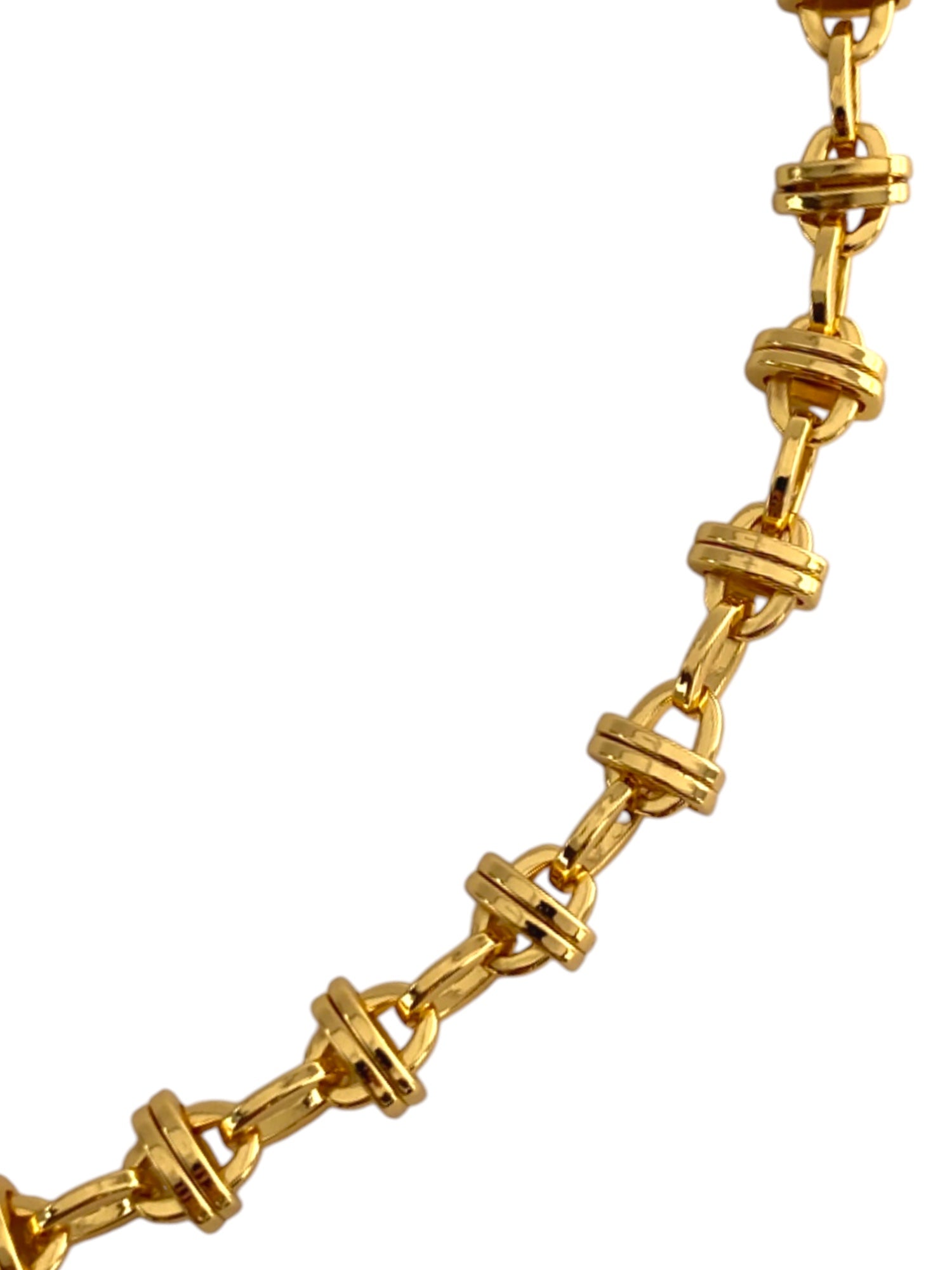 SPARROW 24K gold-plated bracelet, large cable links with interlocking design, mid-sized unisex bracelet, perfect for stacking and layering, edgy alternative fashion jewelry for men and women