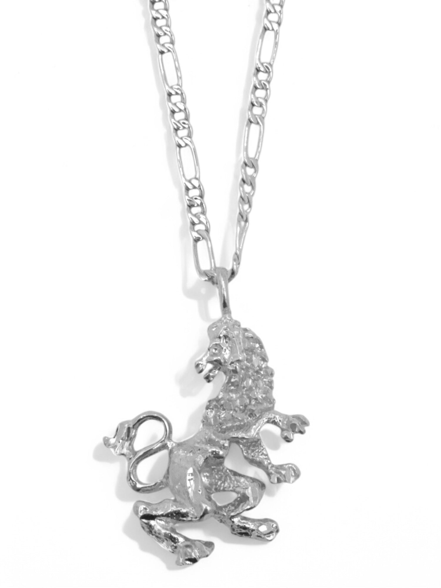 SPARROW unisex Leo zodiac charm pendant necklace, small astrology charm for men and women, minimalist zodiac jewelry, trendy Leo jewelry gift, gold and silver astrology necklace