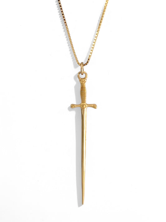SPARROW unisex dagger pendant necklace, bold minimalist charm, edgy fashion jewelry for men and women, trendy accessory, Men's Jewelry, Silver Jewelry, Fashion Jewelry
