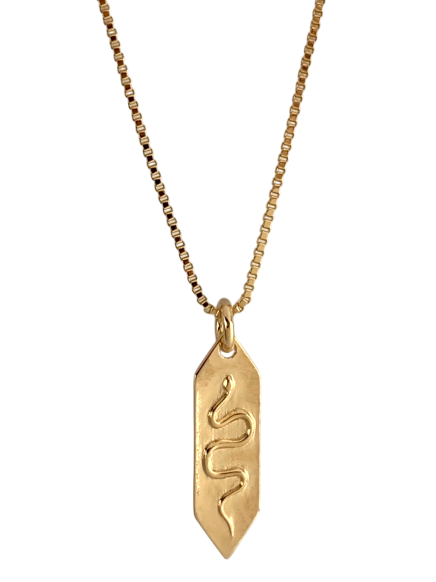 SPARROW unisex minimalist snake pendant necklace, small snake charm necklace, unisex fashion jewelry, trendy snake necklace, subtle snake pendant, gold or silver necklace