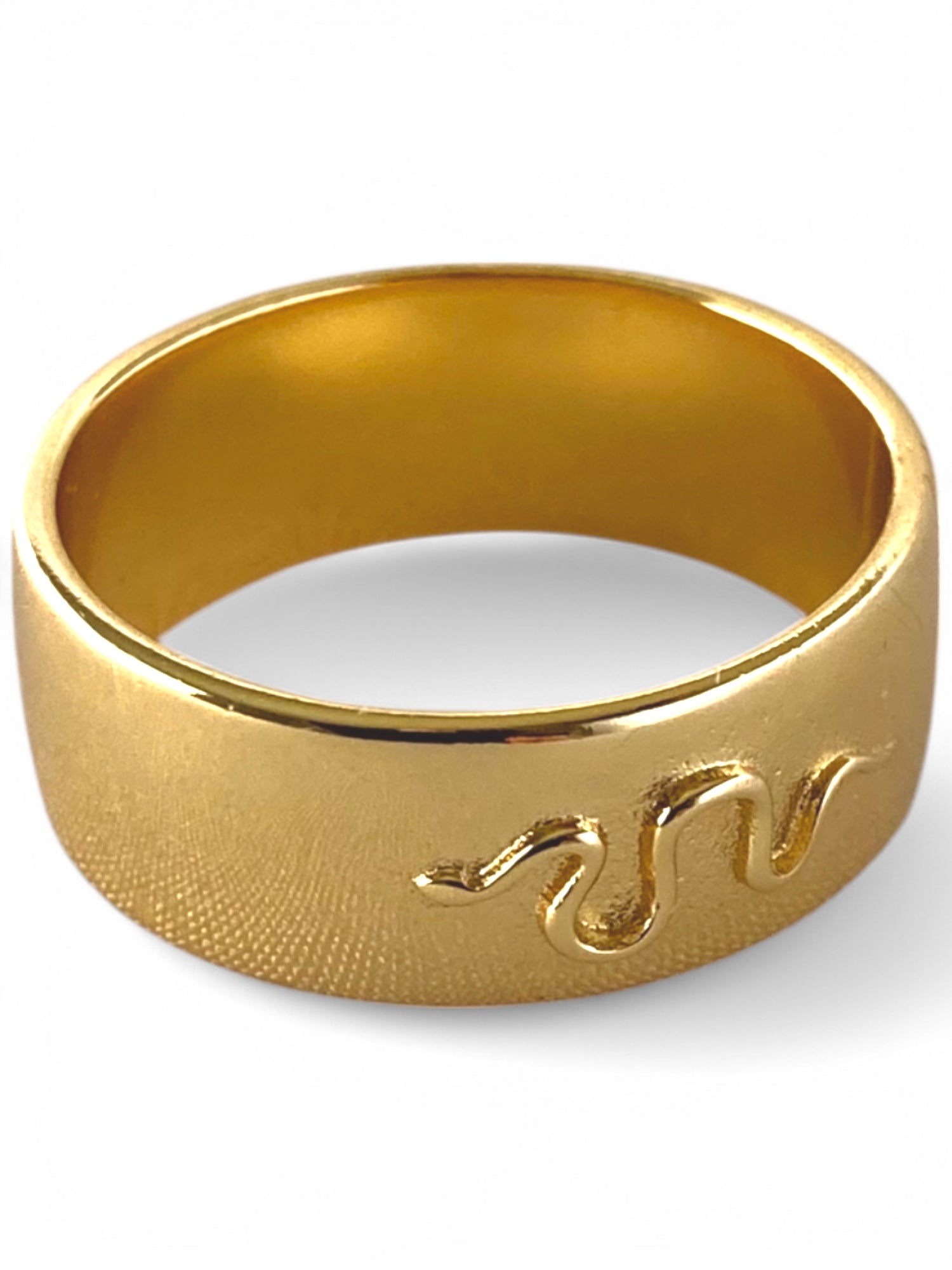 SPARROW simple wide band snake ring, unisex statement ring, bold fashion jewelry, snake design, minimalist ring, edgy accessory for men & women, trendy unisex ring