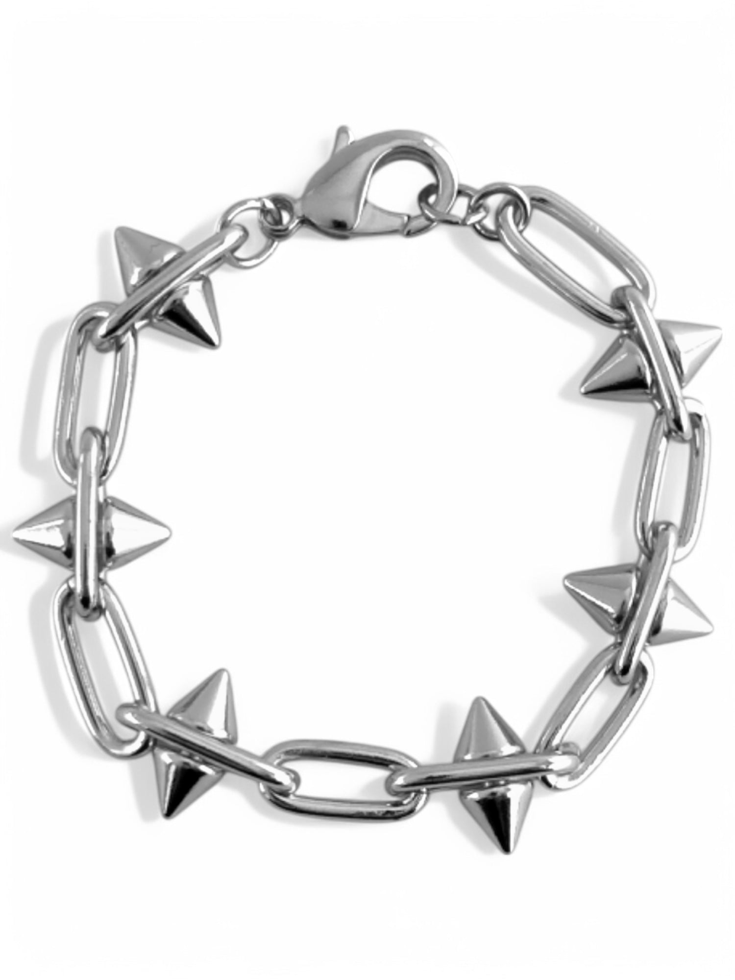SPARROW chunky chain link bracelet with spikes, gothic punk jewelry, edgy unisex alternative fashion, bold statement bracelet for men and women, men’s jewelry gifts, gold bracelet for men, men’s fashion jewelry