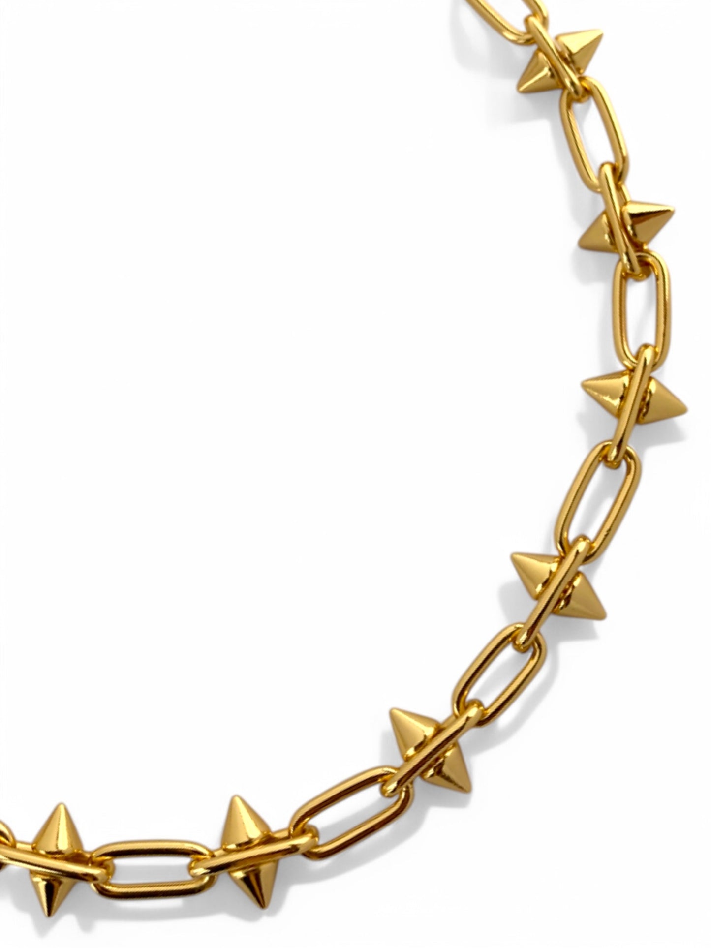 SPARROW chunky chain link bracelet with spikes, gothic punk jewelry, edgy unisex alternative fashion, bold statement bracelet for men and women, men’s jewelry gifts, gold bracelet for men, men’s fashion jewelry