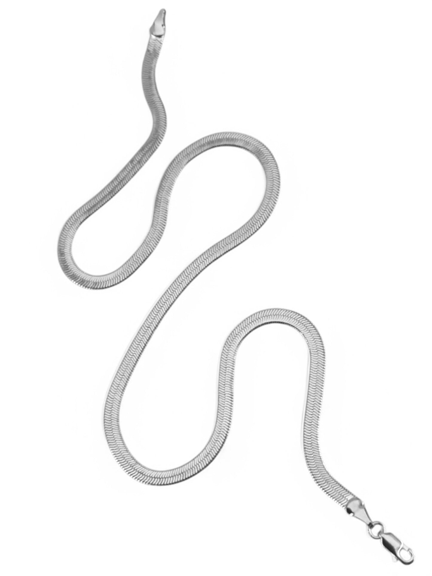 SPARROW unisex thin layering stacking herringbone chain necklace, gold or silver, minimalist jewelry, fashion accessory for men and women, versatile statement piece