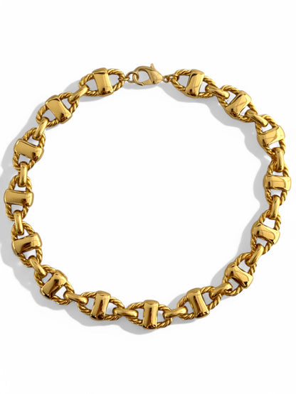 Mens gold chain necklace, gold chain for men, gold chain for him, mens gold jewelry, gothic jewelry, punk jewelry, alternative jewelry, emo jewelry, grunge jewelry, chunky chain necklace, spiked jewelry, steampunk jewelry