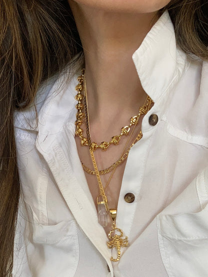 Gold necklace, mens chain necklace, metal chain jewelry, Coachella necklace, festival jewelry, boho necklace, Child of Wild, layered necklace, gold chain, men's jewelry, gold coin necklace, men's gold jewelry, gift for him, SPARROW
