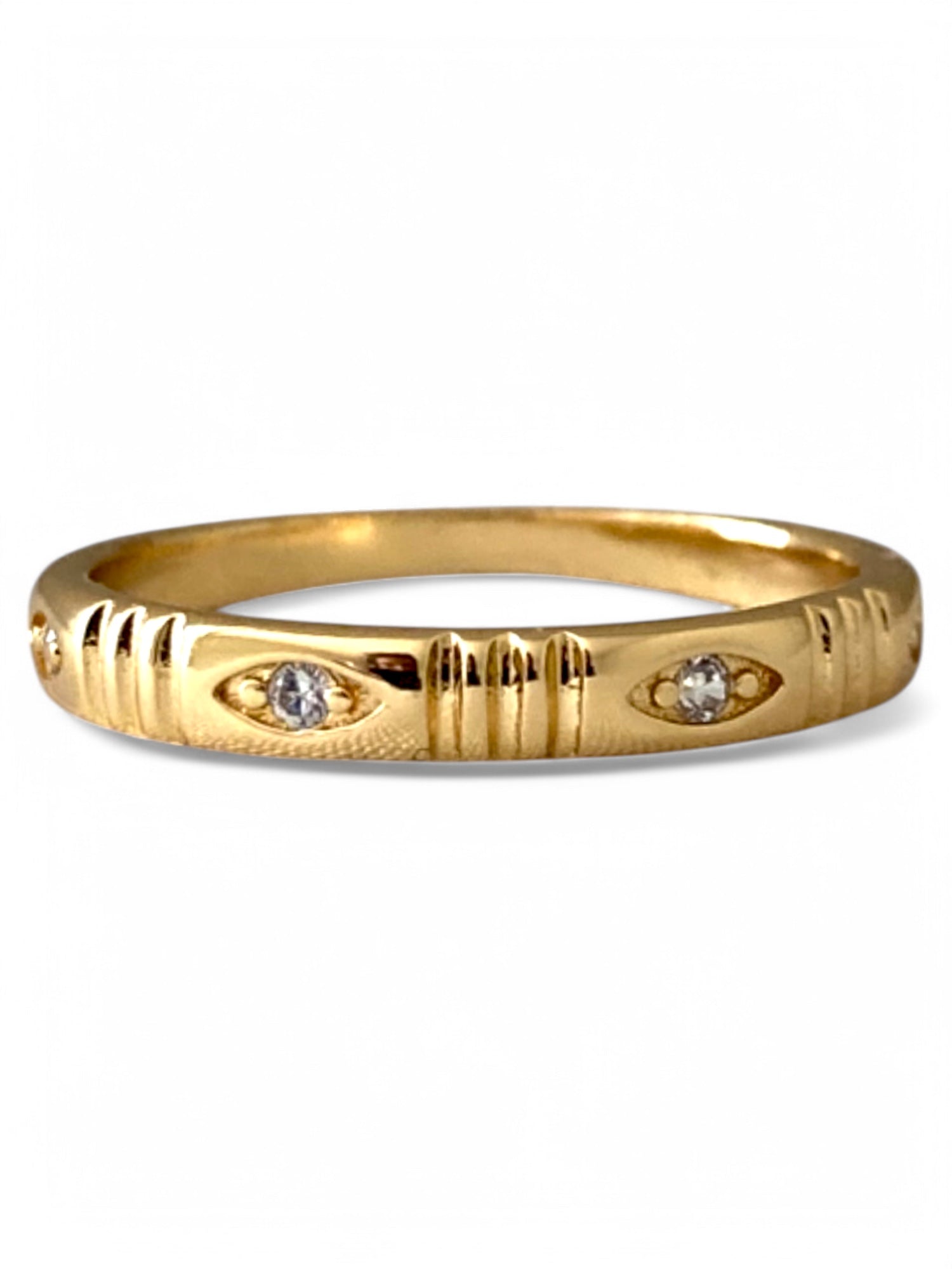 Evil eye ring, stackable ring, layered ring, unisex ring, gold ring, pinky ring, statement ring, stacking bands, cubic zirconia ring, boho jewelry, festival jewelry, gothic jewelry, punk jewelry, alternative jewelry, bohemian ring, fashion ring