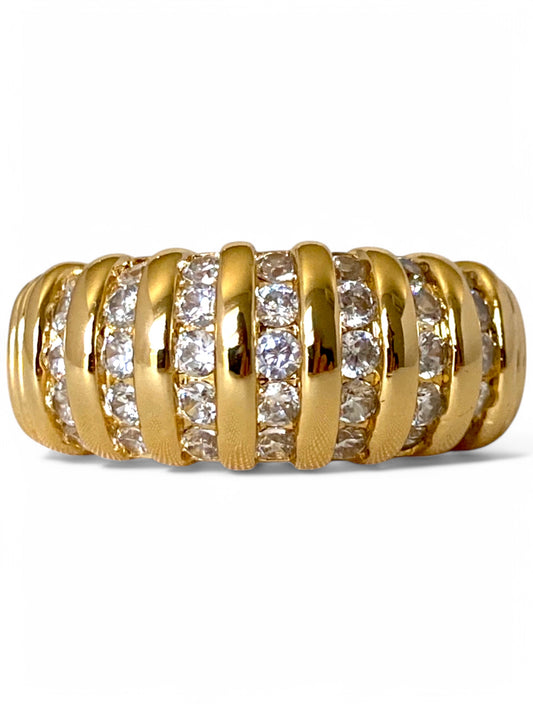 Cocktail ring, luxury ring, cubic zirconia ring, fashion ring, gold ring, silver ring, stackable ring, pinky ring, gift for her, bold ring, boho ring, unisex ring, statement ring, trendy ring, layering ring, summer accessories, festival jewelry