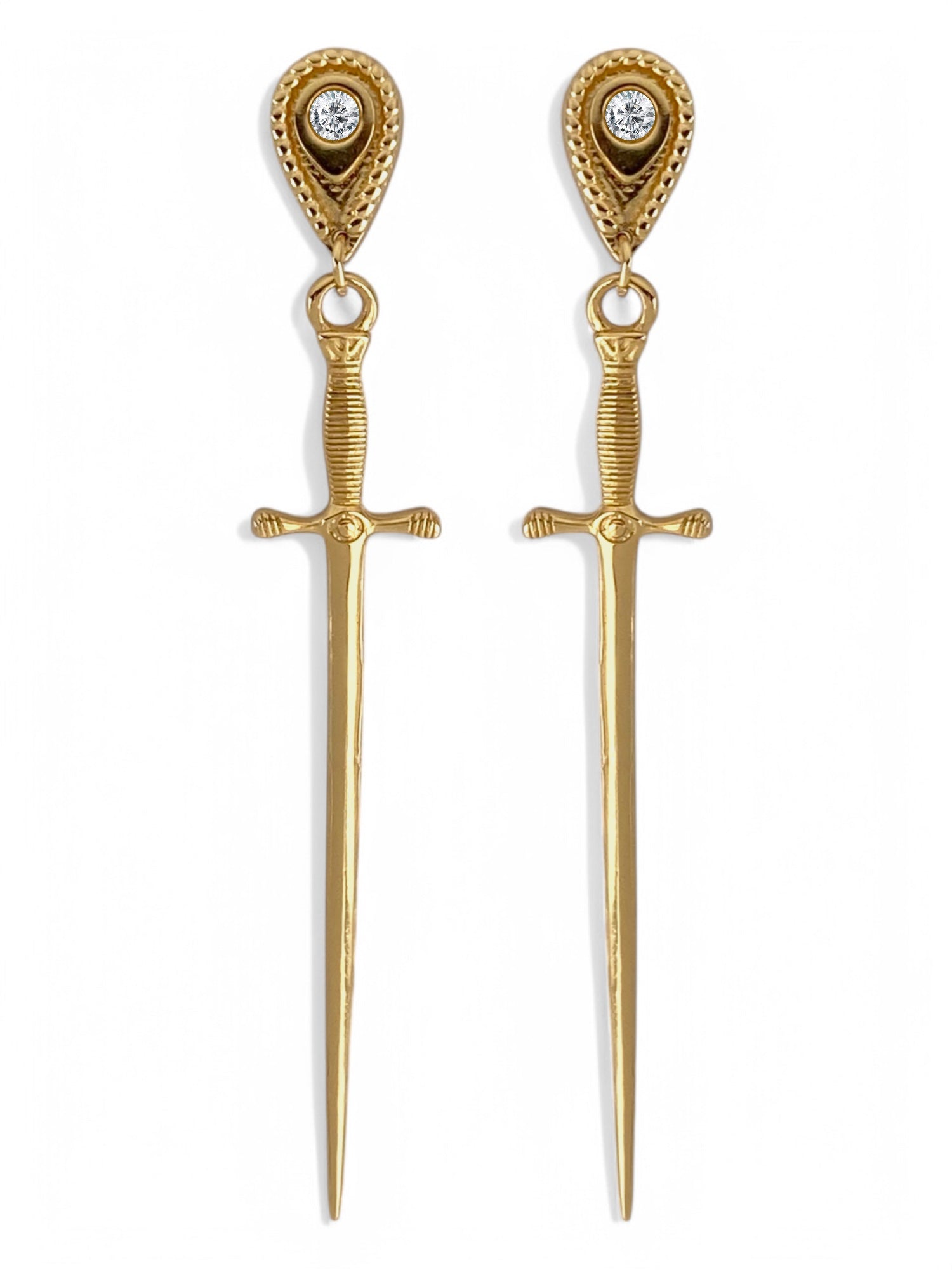 dagger earrings, gothic earrings, alternative earrings, punk statement earrings, edgy earrings, festival earrings, Halloween earrings, unisex earrings, statement jewelry, Vanessa mooney Amparo earrings, Alexandra hoop earrings