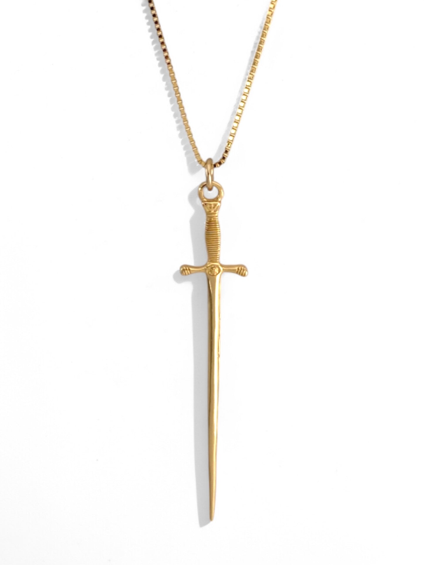 Gold necklace, boho necklace, bohemian jewelry, dagger necklace, gift for him, boyfriend necklace, mens necklace, unisex necklace, festival jewelry, Coachella necklace, festival necklace, Coachella jewelry, Vanessa Mooney Amparo Rosary
