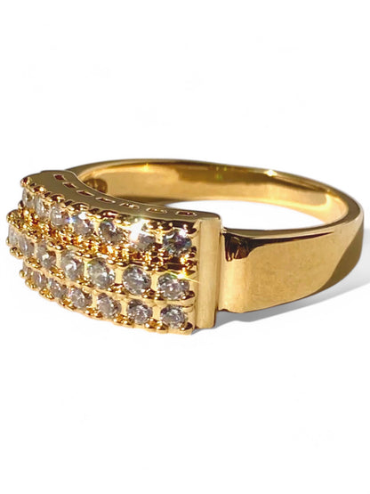 Statement ring, cocktail ring, luxury ring, cubic zirconia ring, fashion ring, gold ring, silver ring, eternity ring, stackable ring, pinky ring, gift for her, birthday gift, anniversary gift, boho ring, vintage ring