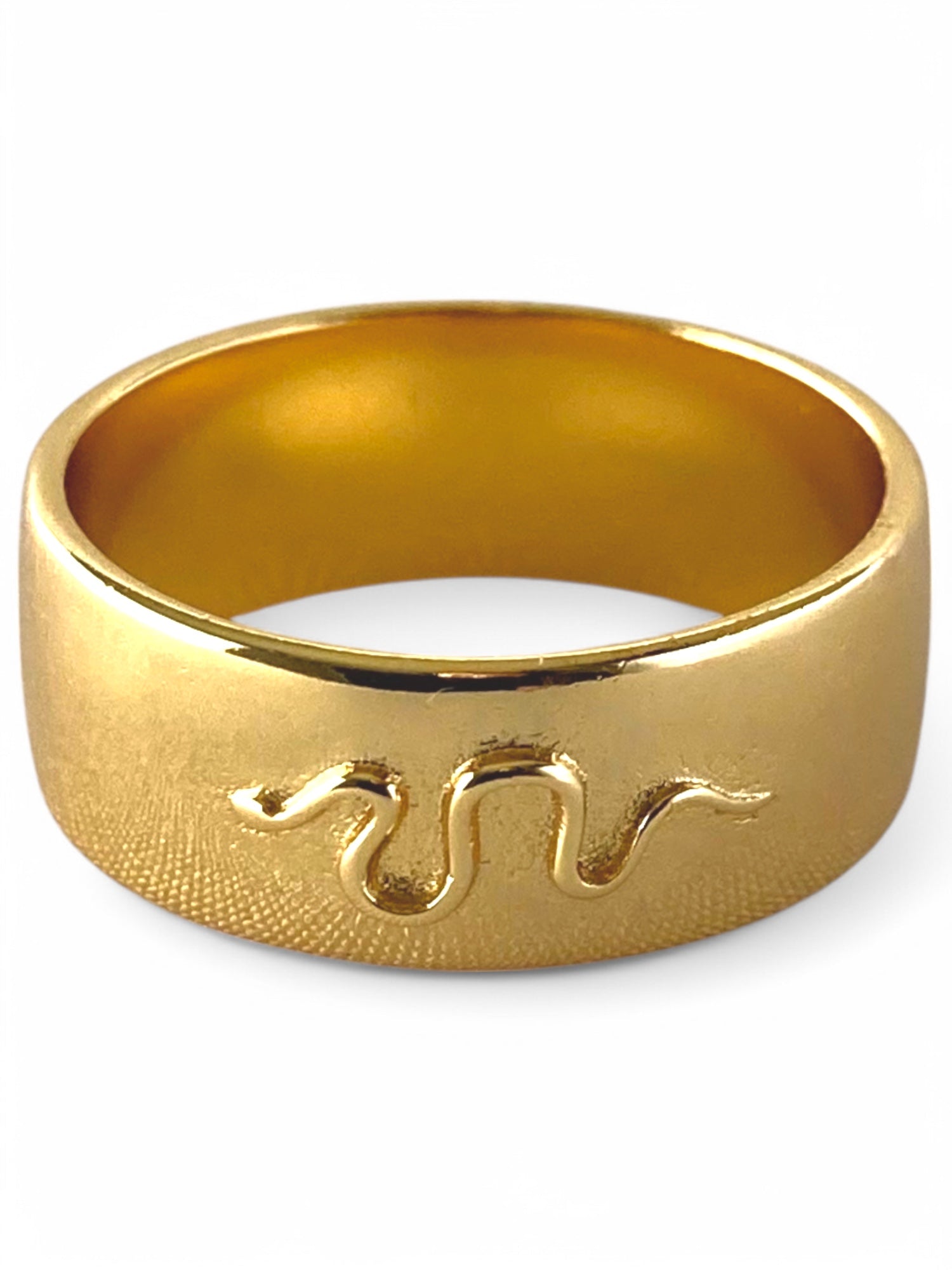 SPARROW simple wide band snake ring, unisex statement ring, bold fashion jewelry, snake design, minimalist ring, edgy accessory for men & women, trendy unisex ring