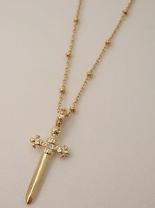 Dagger necklace, dagger necklace pendants, dagger pendant, dagger pendant men, dagger necklace pendant, gold dagger pendant, silver dagger pendant, dagger men necklace pendant gold silver, Vanessa Mooney ALEXANDRA NECKLACE 