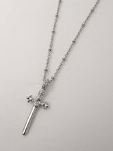 Load image into Gallery viewer, Dagger necklace, dagger necklace pendants, dagger pendant, dagger pendant men, dagger necklace pendant, gold dagger pendant, silver dagger pendant, dagger men necklace pendant gold silver, Vanessa Mooney ALEXANDRA NECKLACE 
