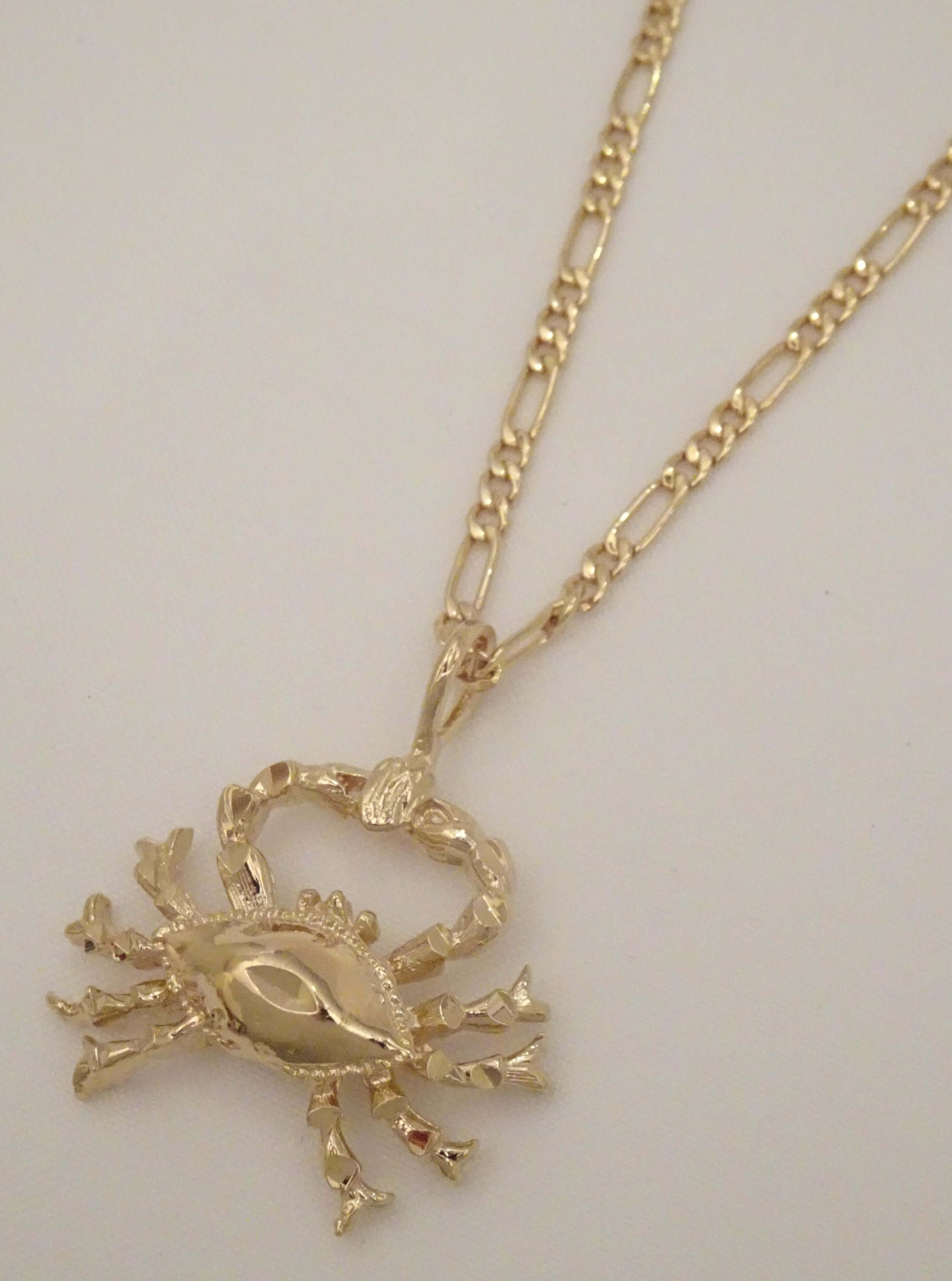 Cancer Zodiac Sign Necklace Horoscope .925 Sterling Silver Yellow Gold  Astrology | eBay