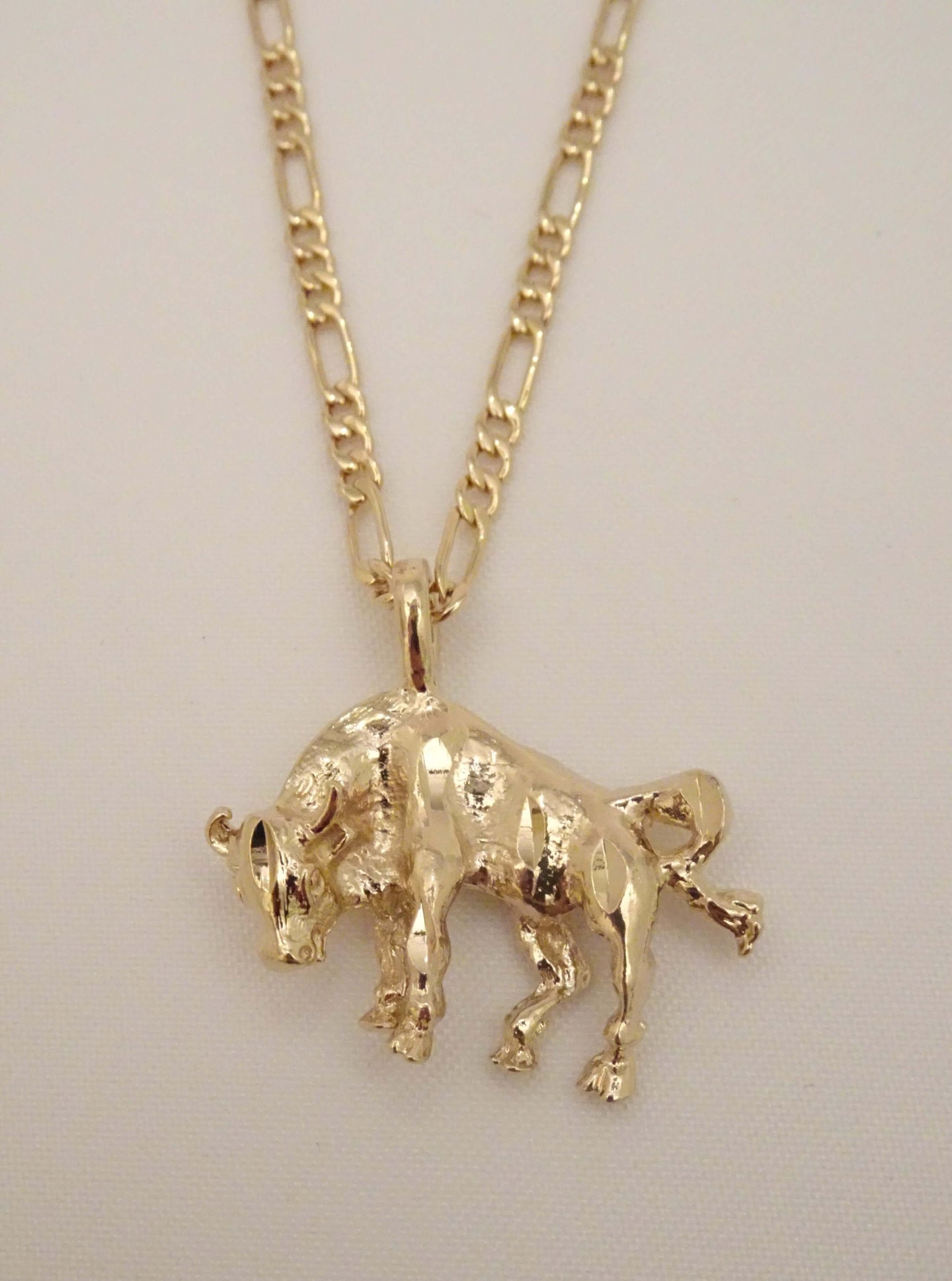 14K Yellow Gold Taurus Zodiac Pendant 001-435-00341 | Morris Jewelry |  Bowling Green, KY