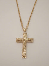 Load image into Gallery viewer, The Son of Man Necklace Child of Wild, Child of Wild cross necklace, cross necklace for men, cross necklace womens, cross necklace gold, gold cross necklace for women unique, gold cross necklace layered, crucifix necklace
