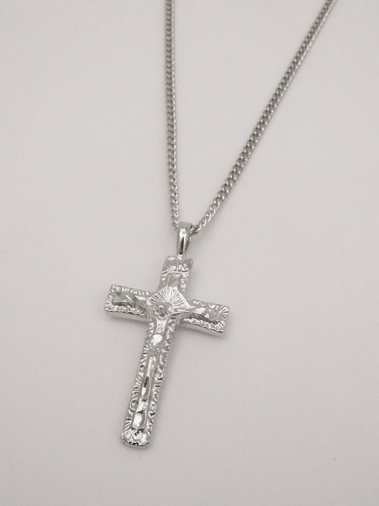 SPARROW unisex cross pendant necklace, gold or silver religious jewelry, Men's Necklace, Men's Gold Chain, Men's Silver Necklace, Christian fashion jewelry, faith-inspired spiritual accessory, meaningful gift for men and women