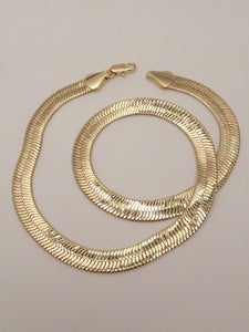 Serpent Necklace, Child of wild serpent necklace, child of wild chain necklace, child of wild herringbone chain necklace, Vanessa mooney the ghostface necklace, thick chain necklace men, flat chain necklace gold