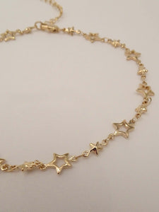 star chain necklace, star chain, star necklace, star necklace gold simple, star jewelry necklace, star jewelry, layering necklaces, choker necklace, star choker necklace, gold star necklace choker, Vanessa mooney the star chain necklace